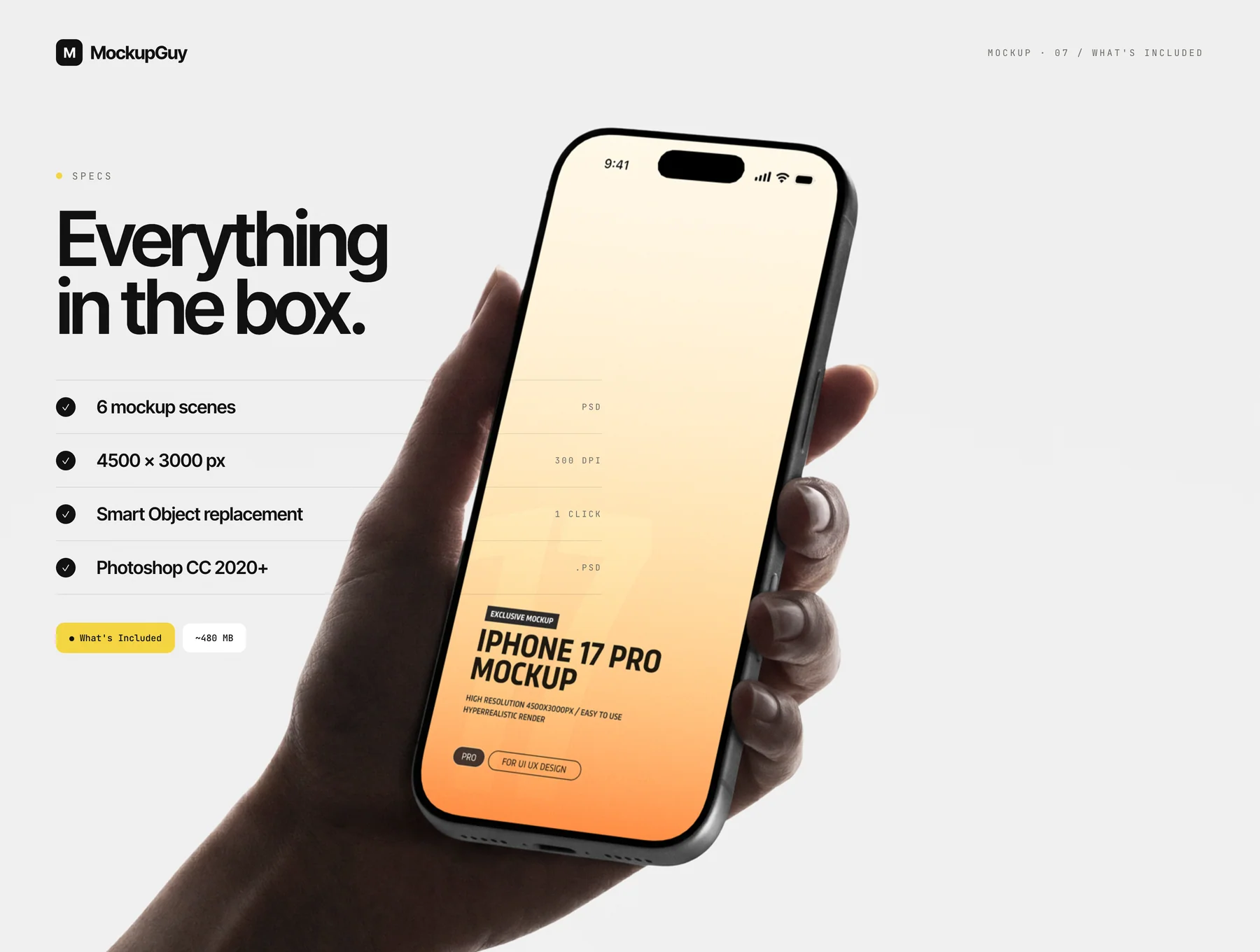iPhone 17 Pro in Hand Mockup Set | Realistic 4K PSD 7