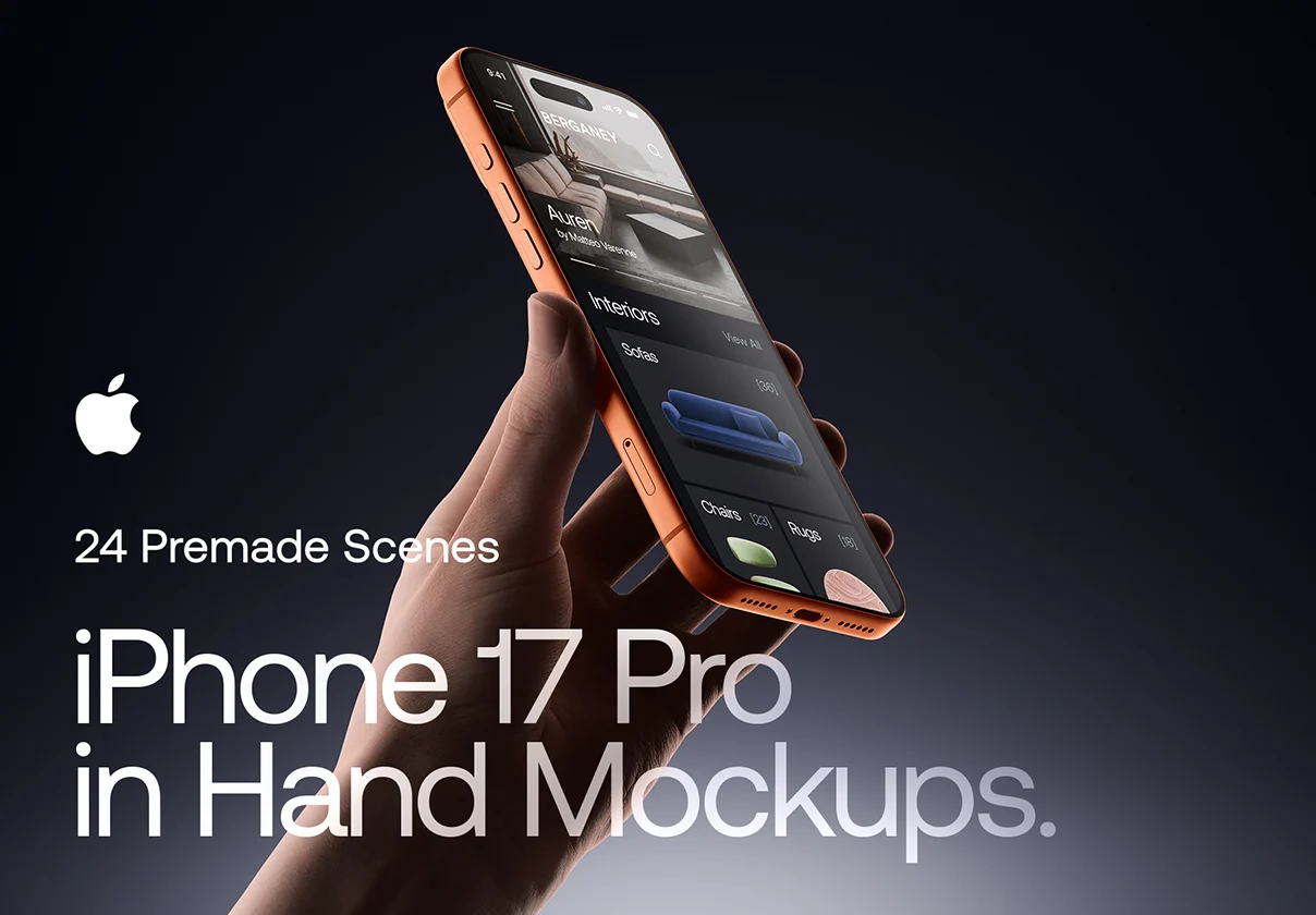 iPhone 17 Pro In Hand Mockups