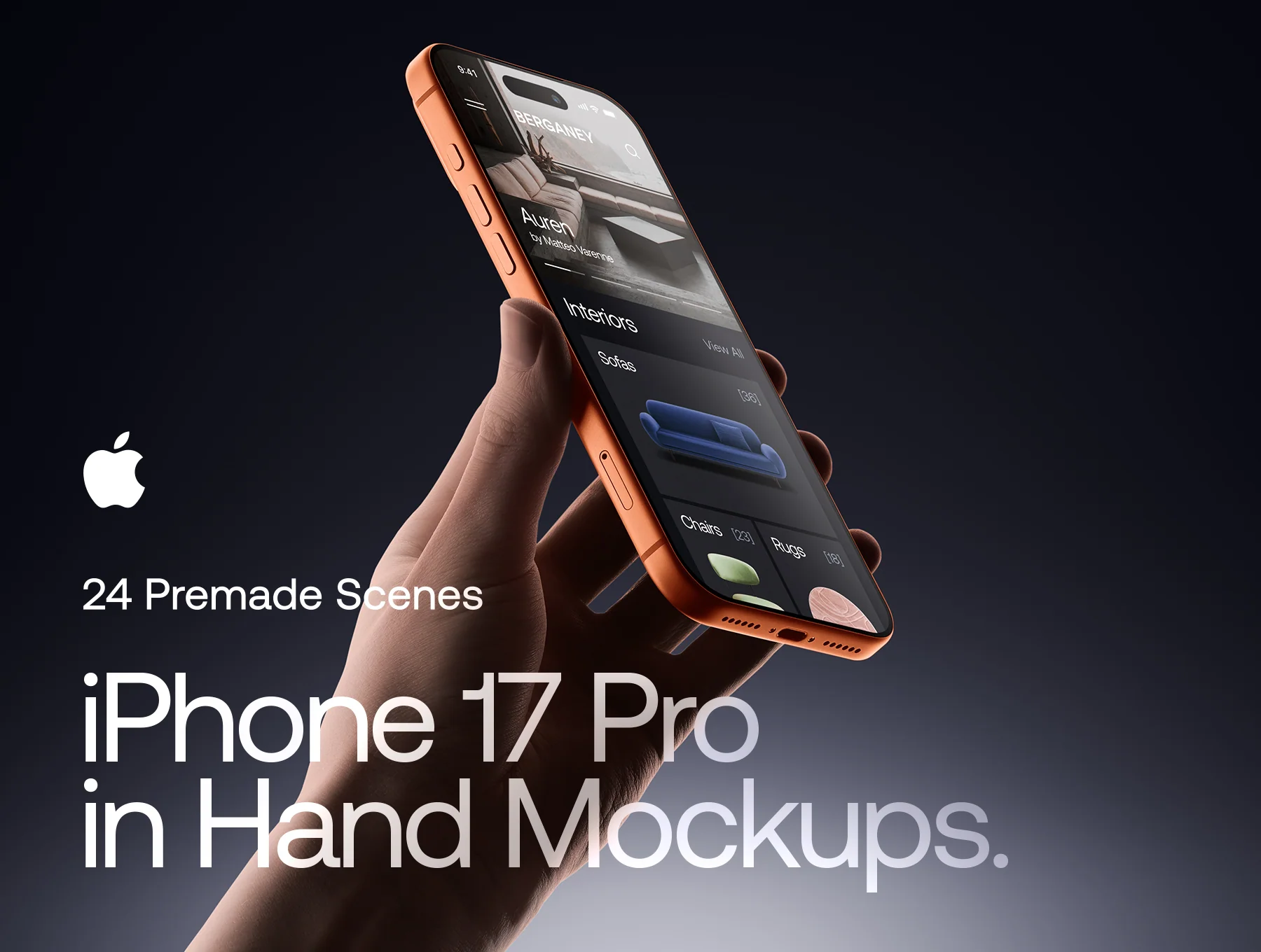 iPhone 17 Pro In Hand Mockups