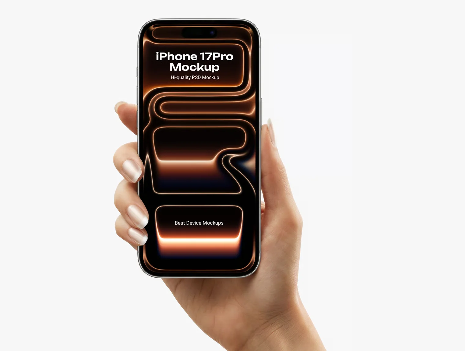 iPhone 17 Pro in Woman's Hand Mockup