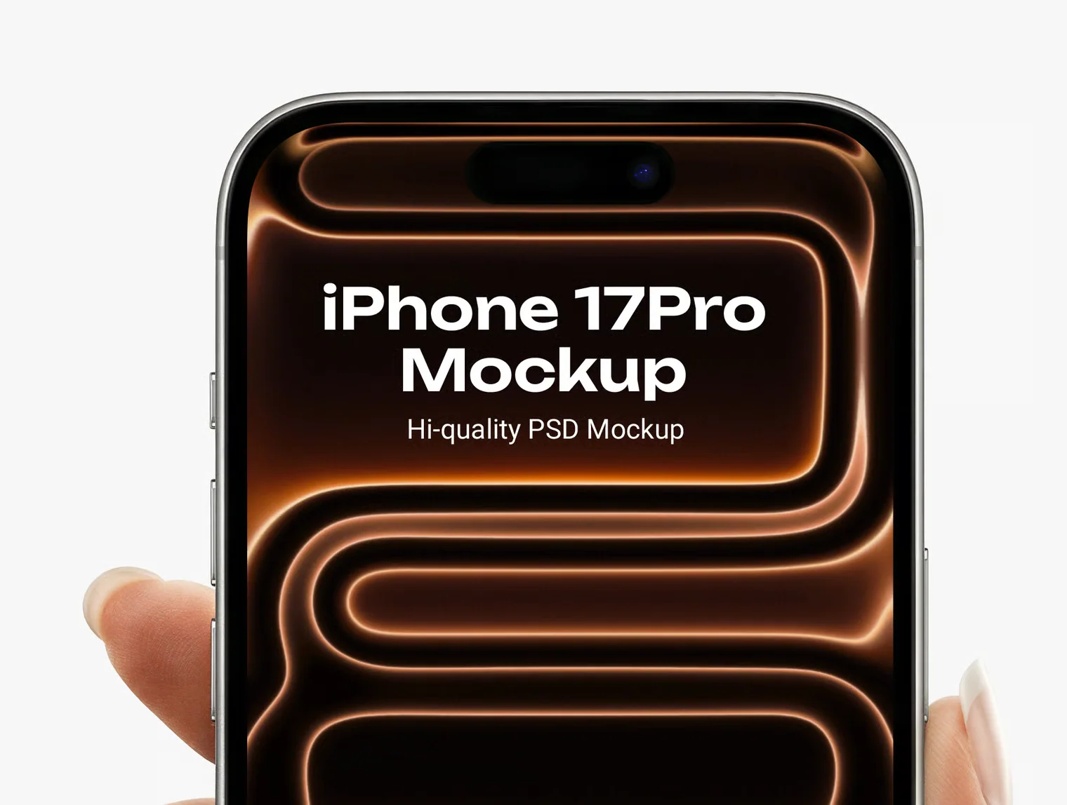 iPhone 17 Pro in Woman's Hand Mockup 4