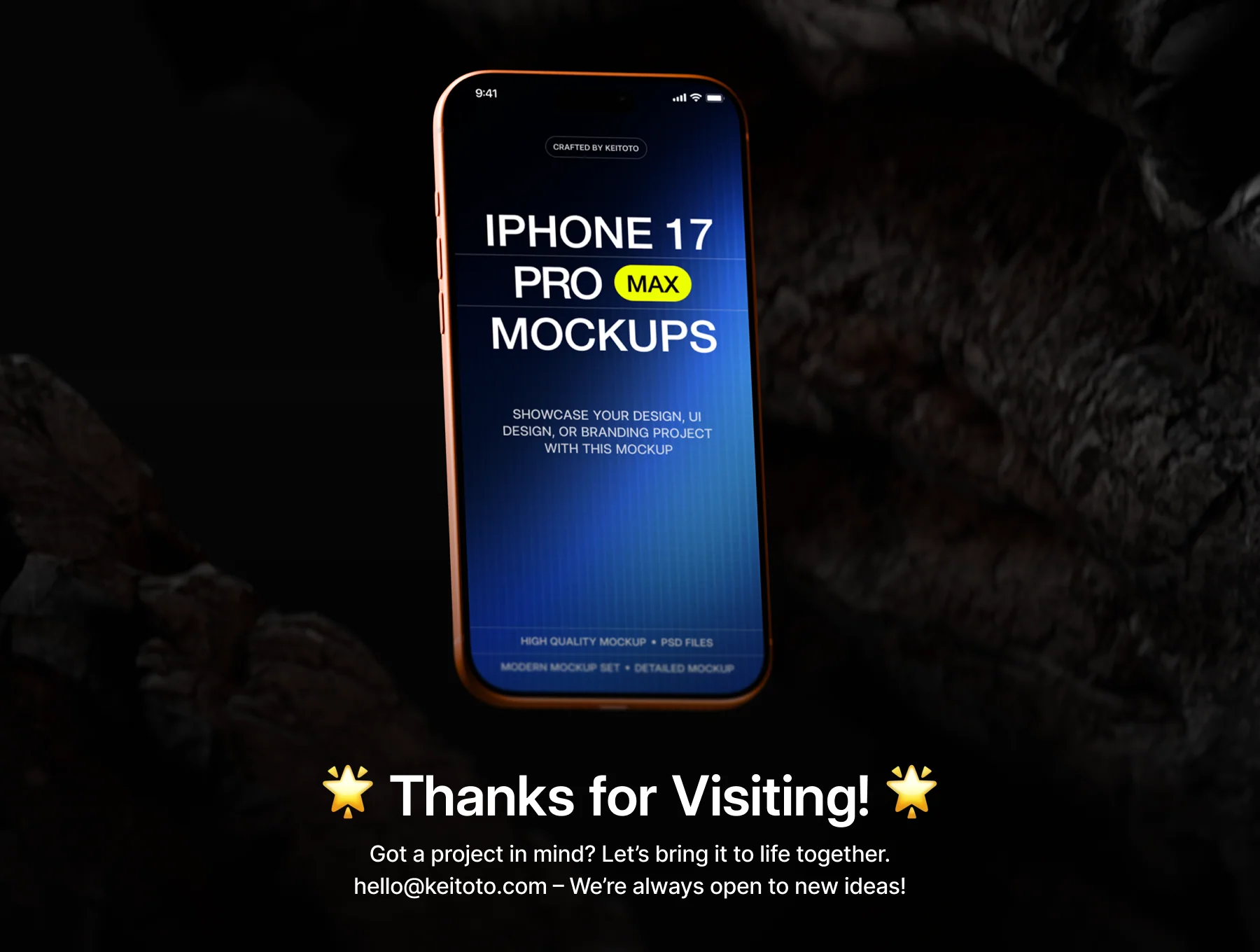 iPhone 17 Pro Max Dark Cinematic Mockups 4