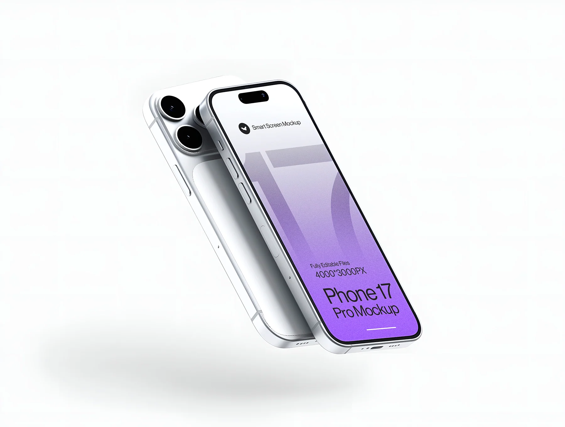 Iphone 17 Pro Max Front and Back Mockup Set- 06 Scene