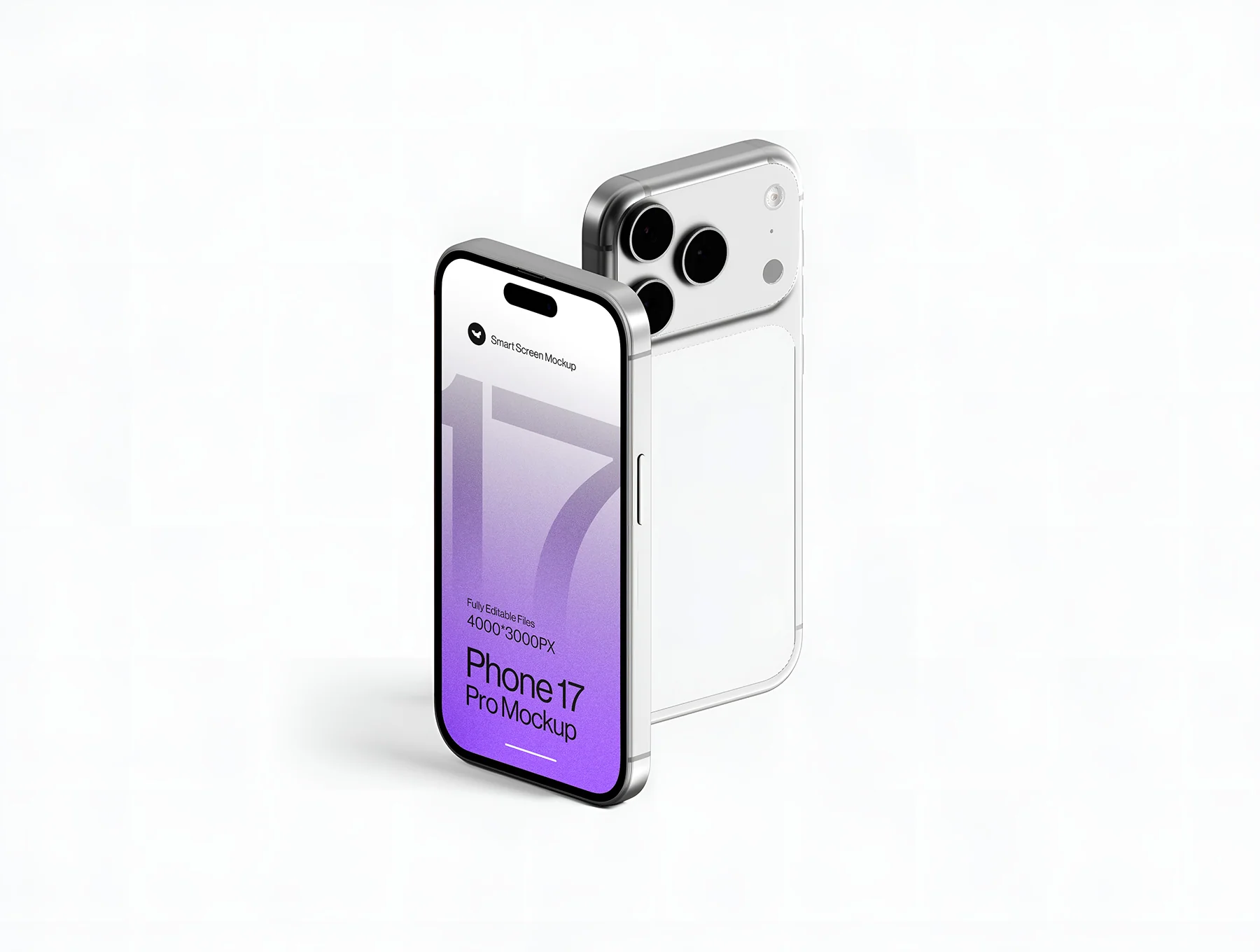 Iphone 17 Pro Max Front and Back Mockup Set- 06 Scene 2