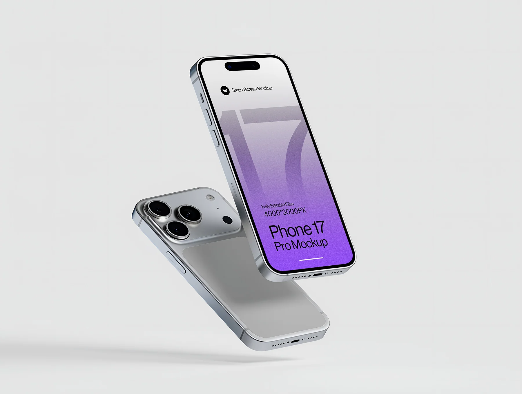 Iphone 17 Pro Max Front and Back Mockup Set- 06 Scene 3