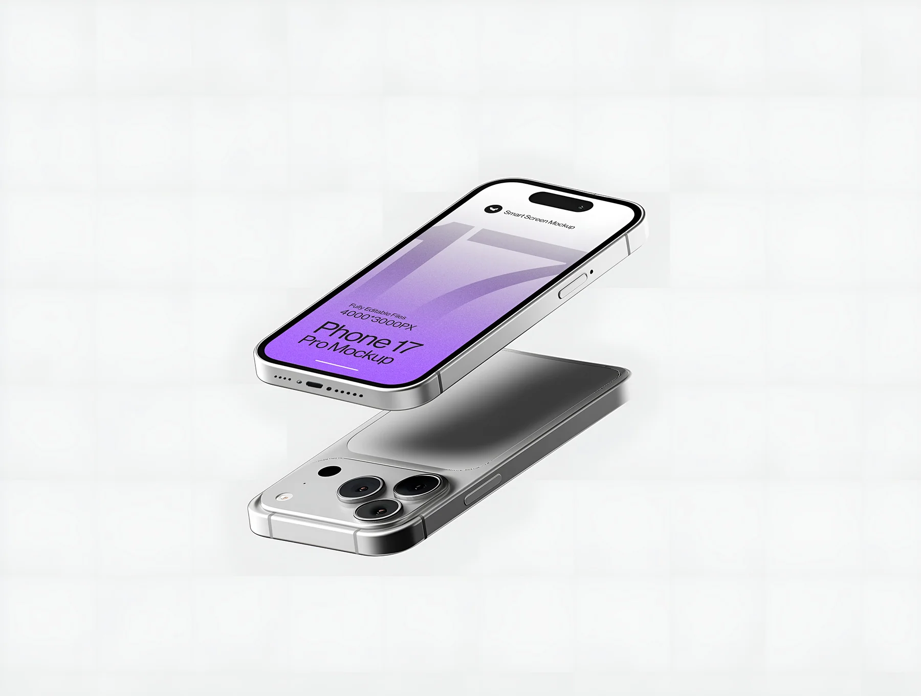 Iphone 17 Pro Max Front and Back Mockup Set- 06 Scene 4