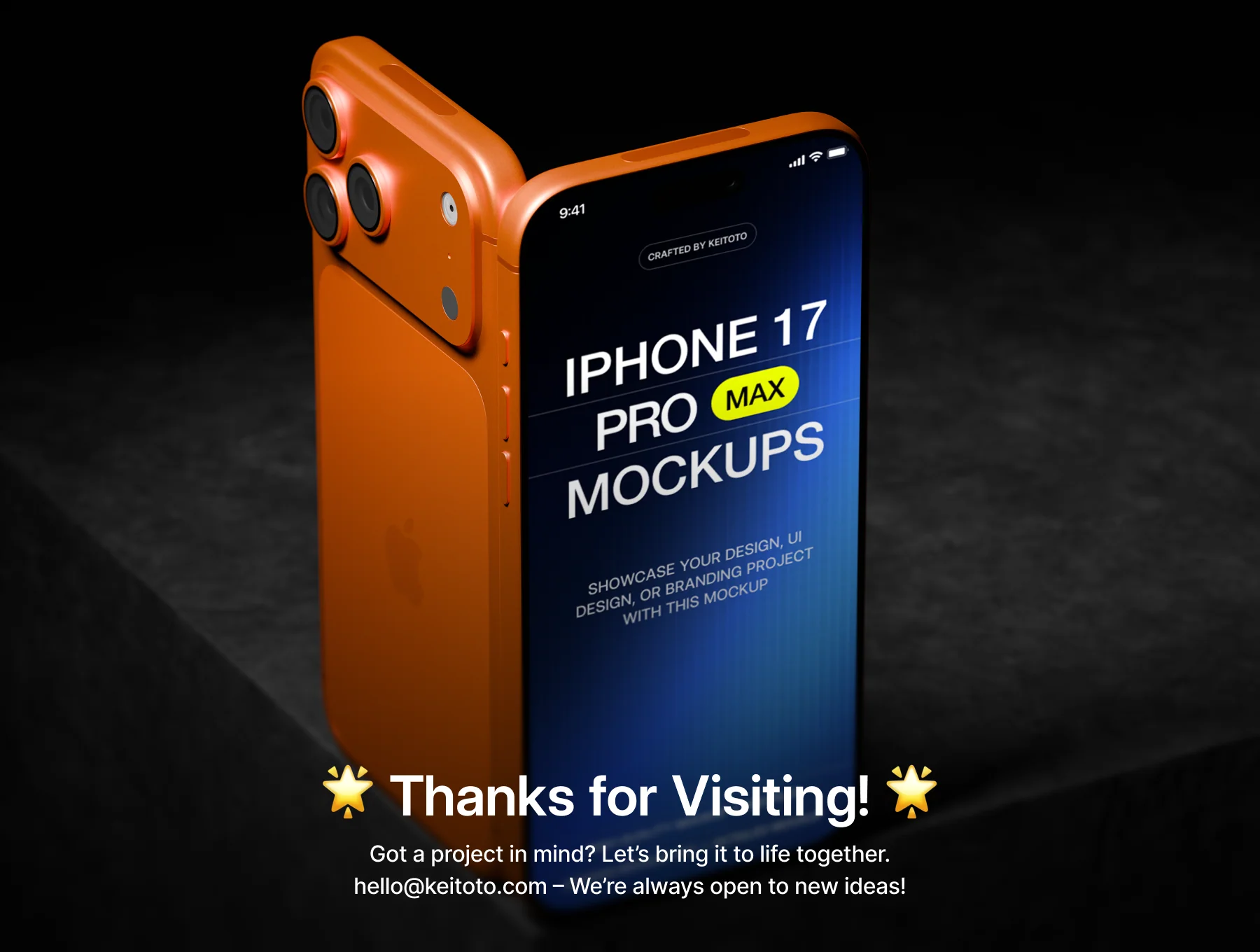 iPhone 17 Pro Max Mockup Cinematic 3D Scenes 4