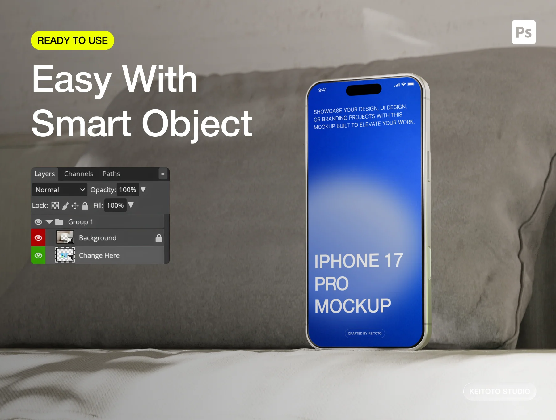 iPhone 17 Pro Max Mockup in Natural Interior with Plants 3
