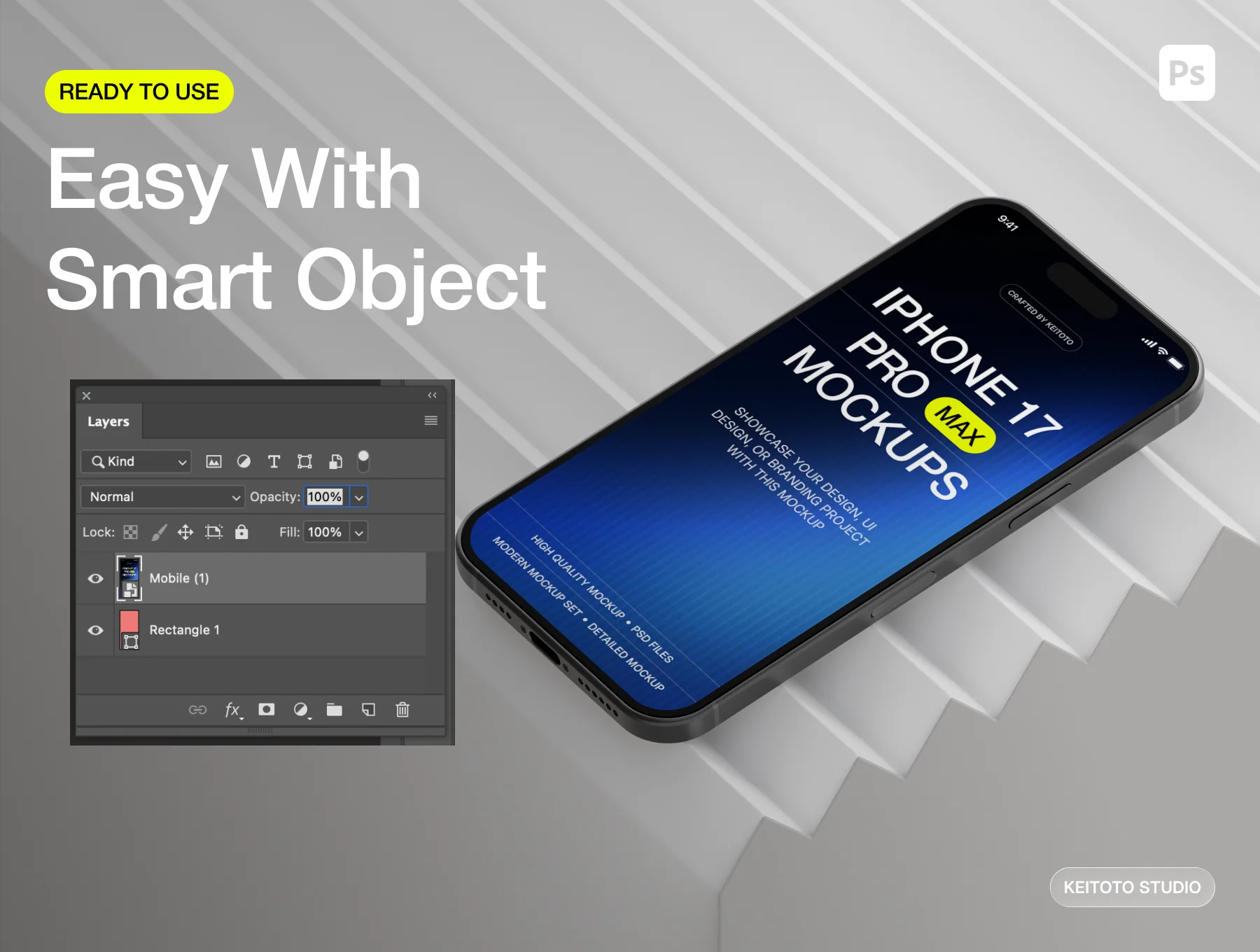 IPhone 17 Pro Max Monochrome Studio Mockup 3