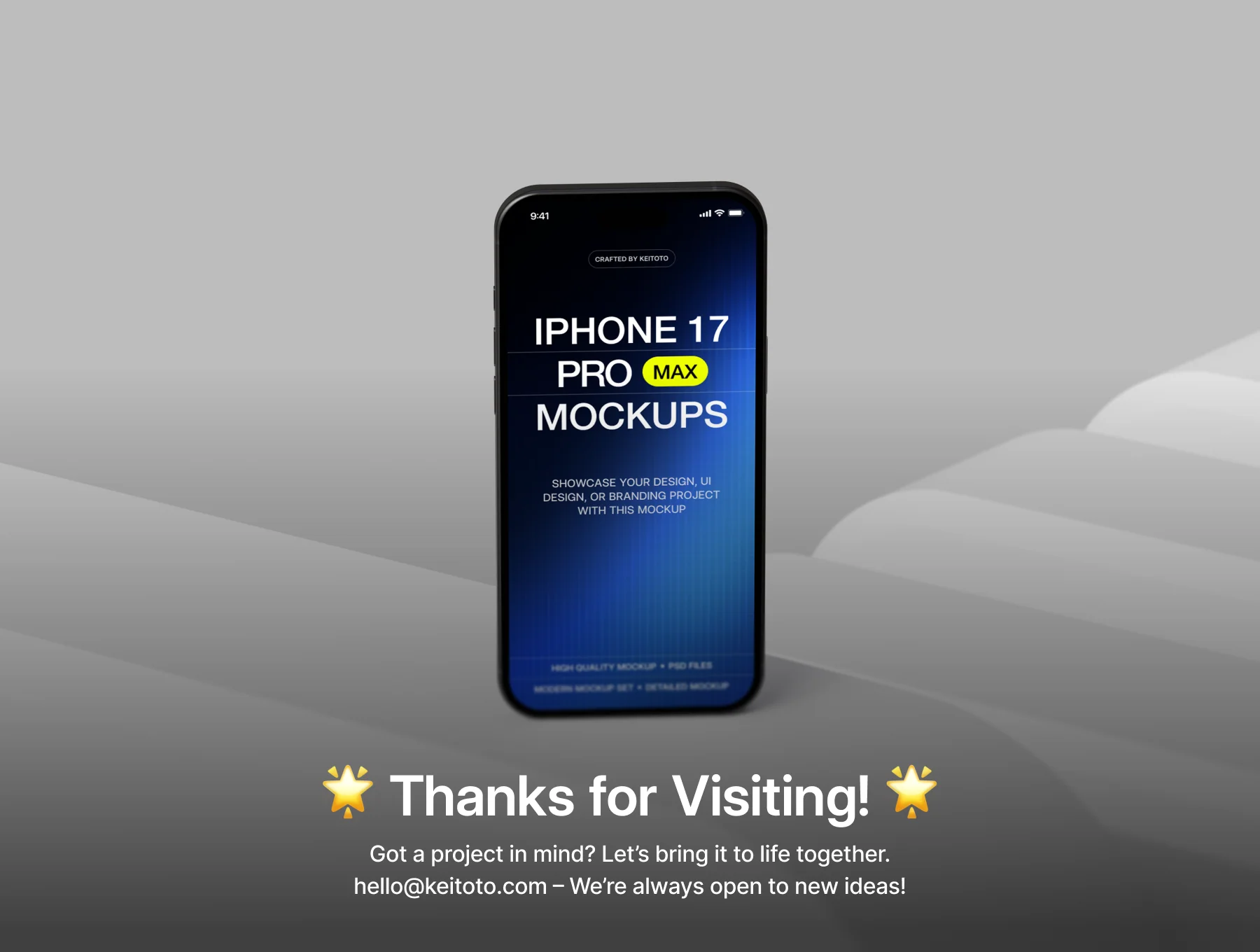 IPhone 17 Pro Max Monochrome Studio Mockup 4