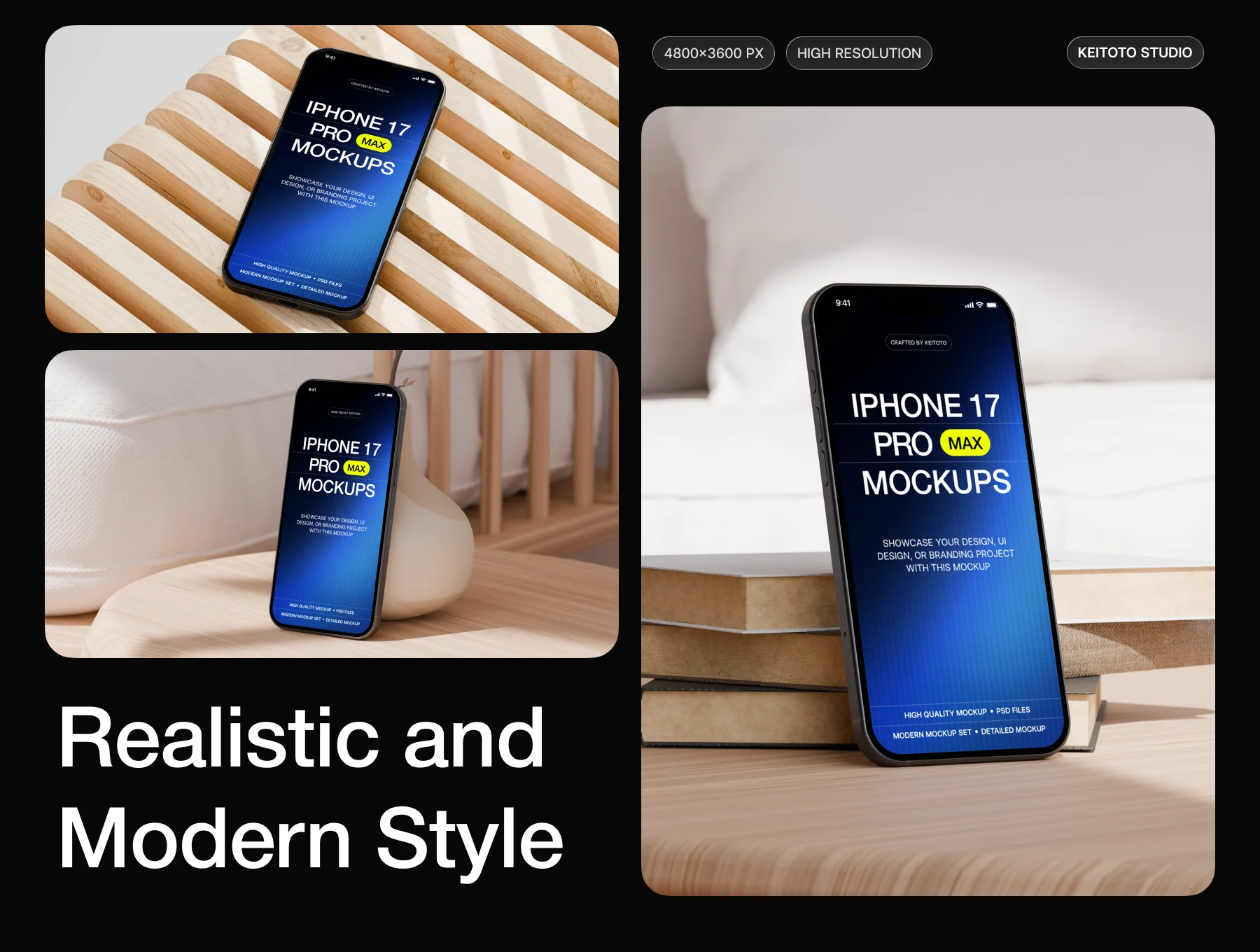 iPhone 17 Pro Max Natural Interior Edition Mockup Set 2