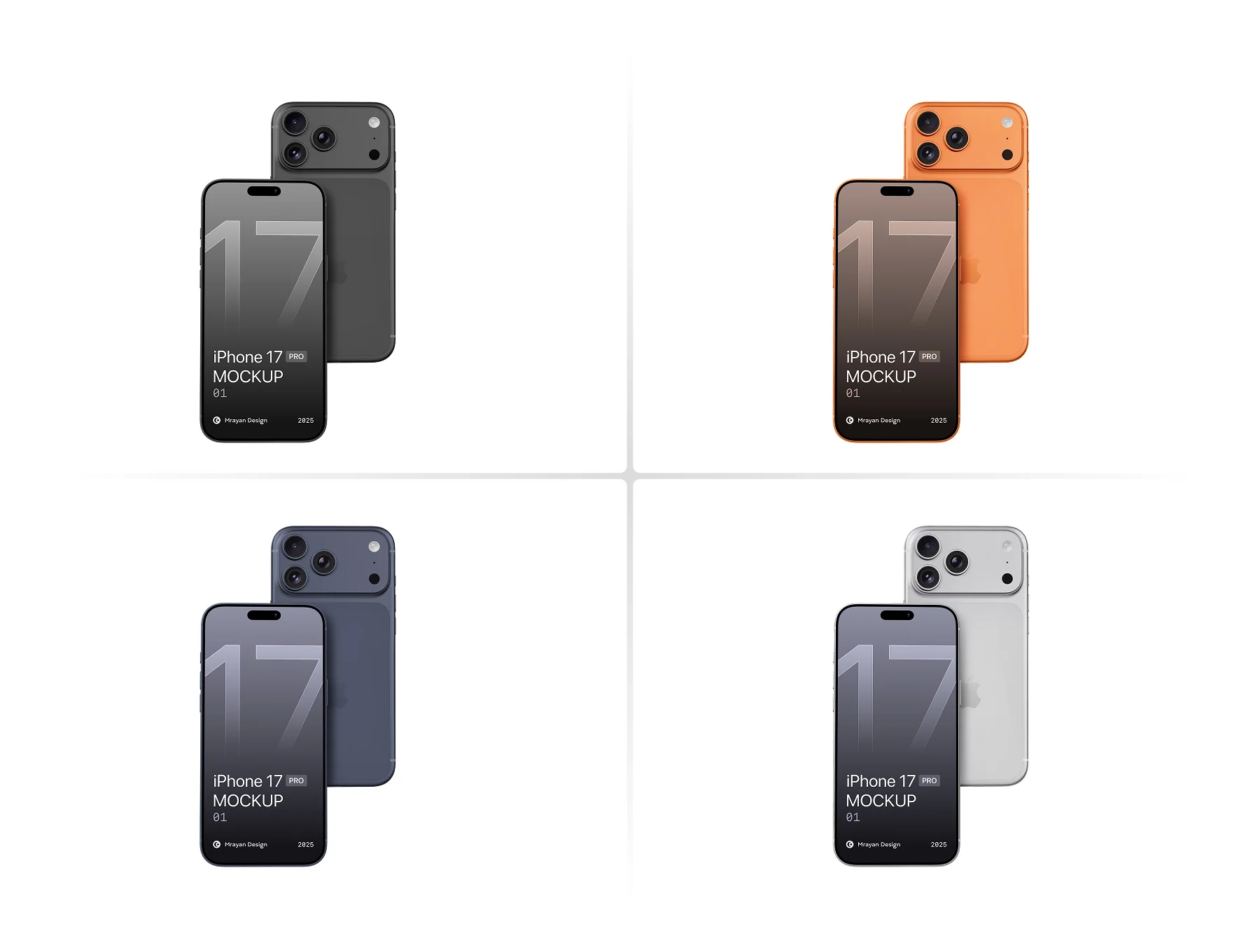 iPhone 17 Pro Mockup Set PSD 6