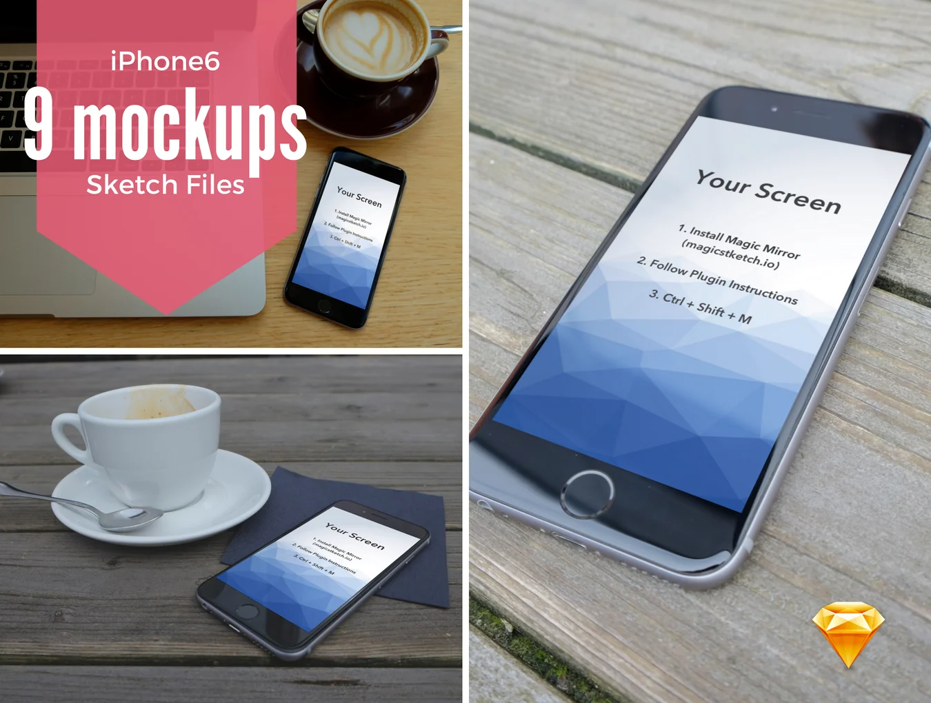 iPhone 6 Mockups & Coffee 2