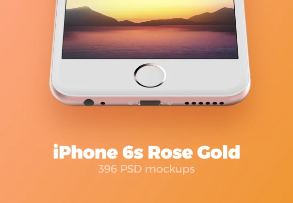 iPhone 6s Rose Gold mockups