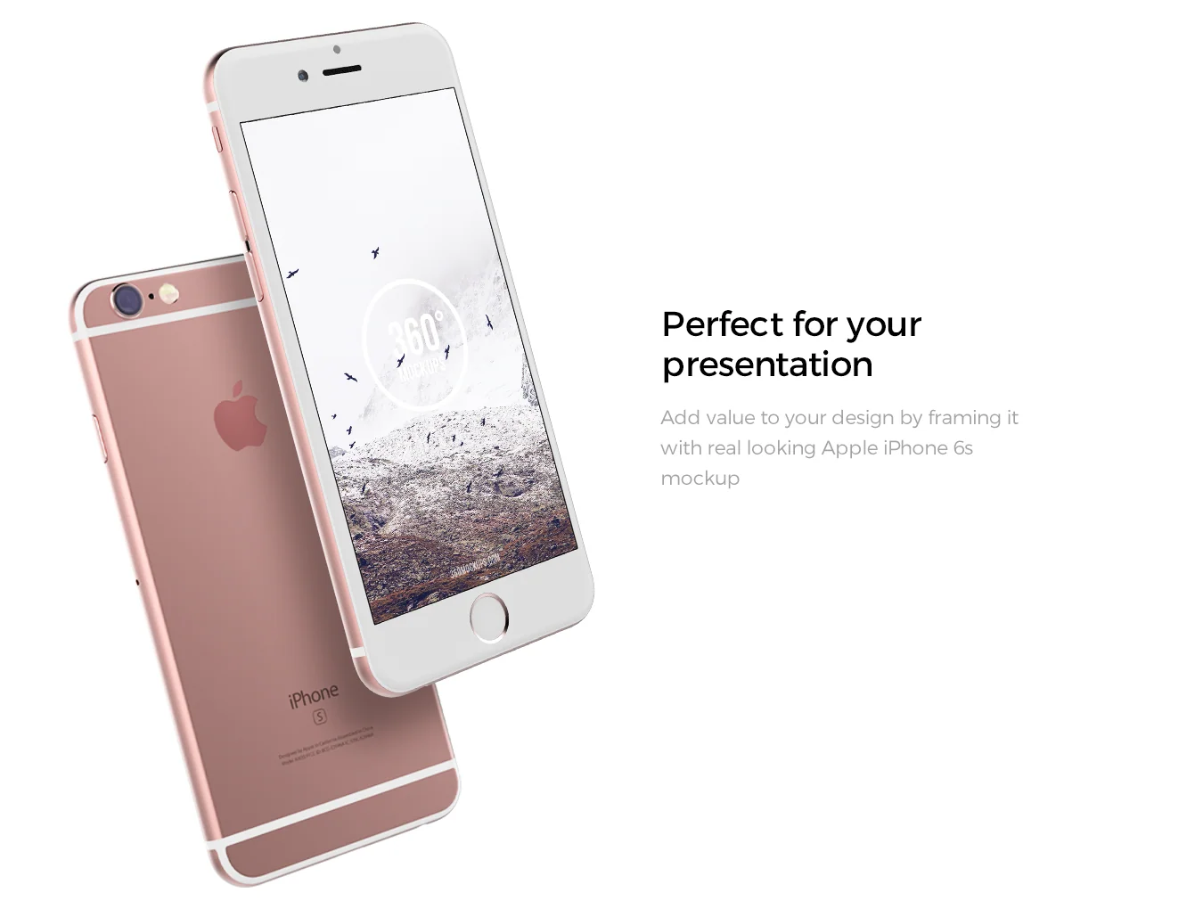 iPhone 6s Rose Gold mockups 2