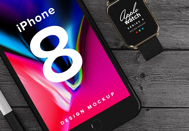 iPhone 8 Apple Watch Design