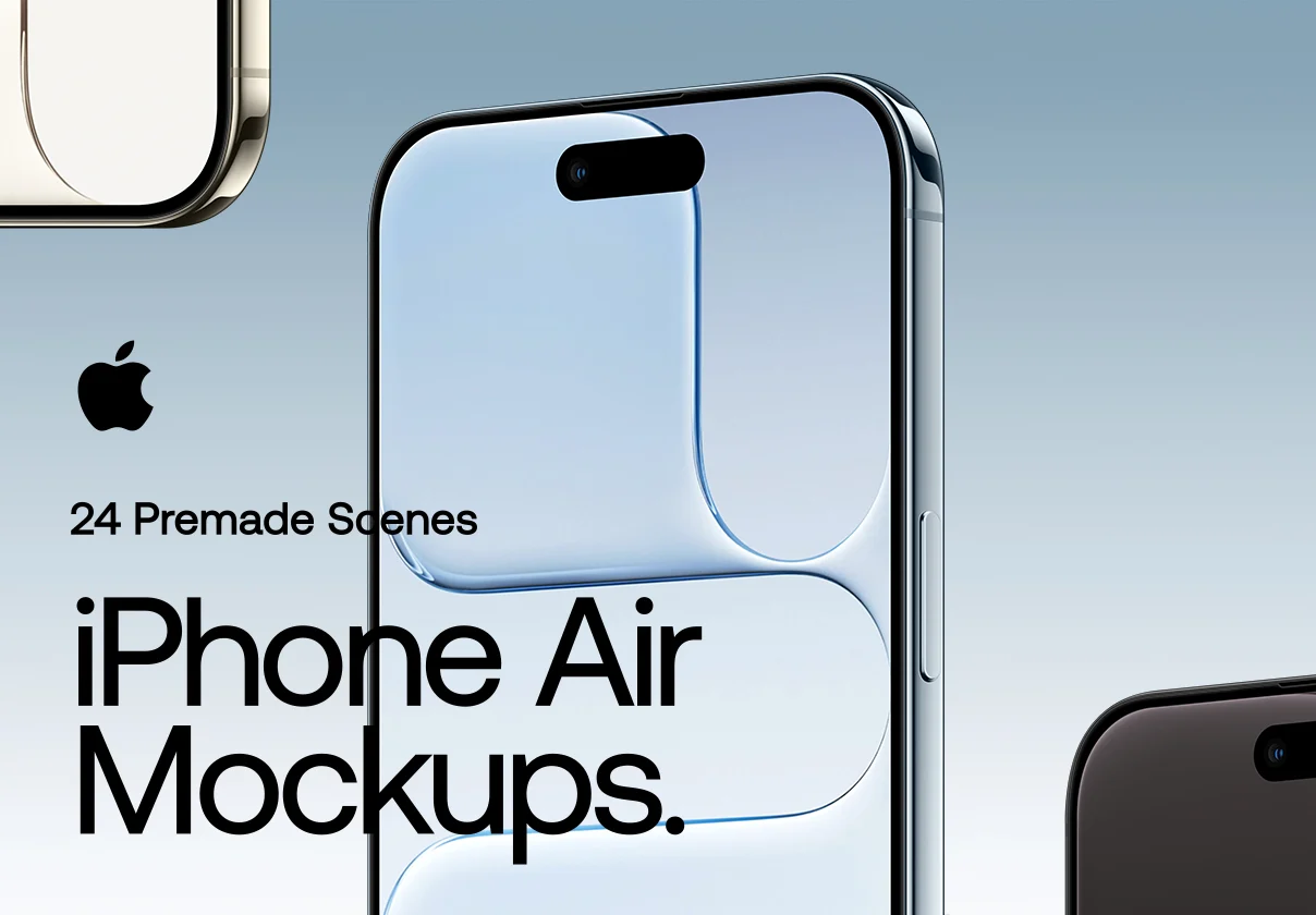 iPhone Air - 24 Mockups Scenes