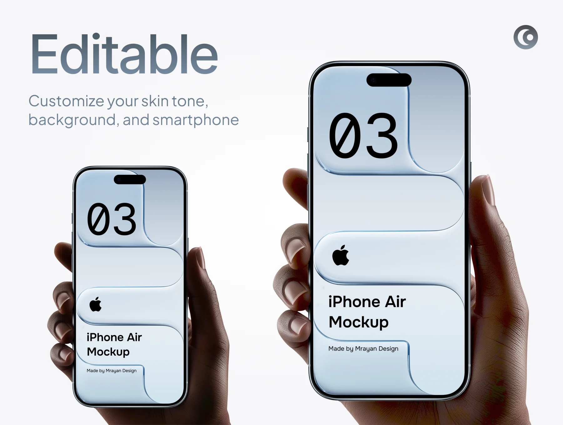 iPhone Air in Hand Mockup 3