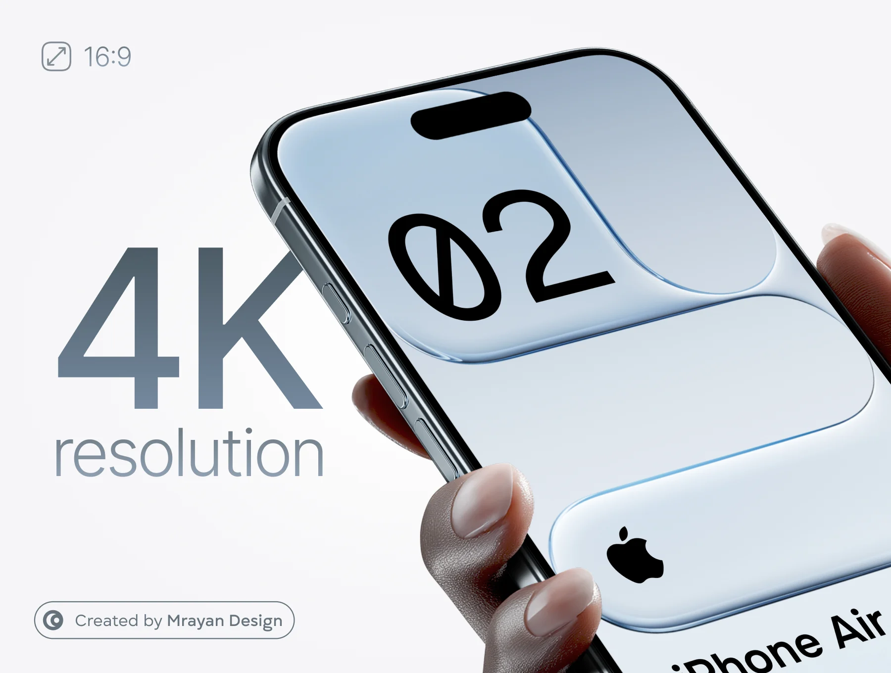 iPhone Air in Hand Mockup 4
