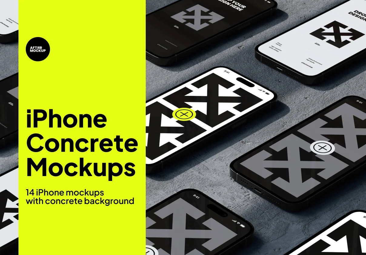 iPhone Concrete Mockups