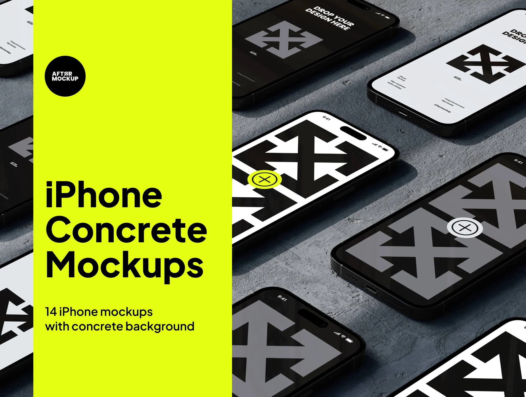 iPhone Concrete Mockups