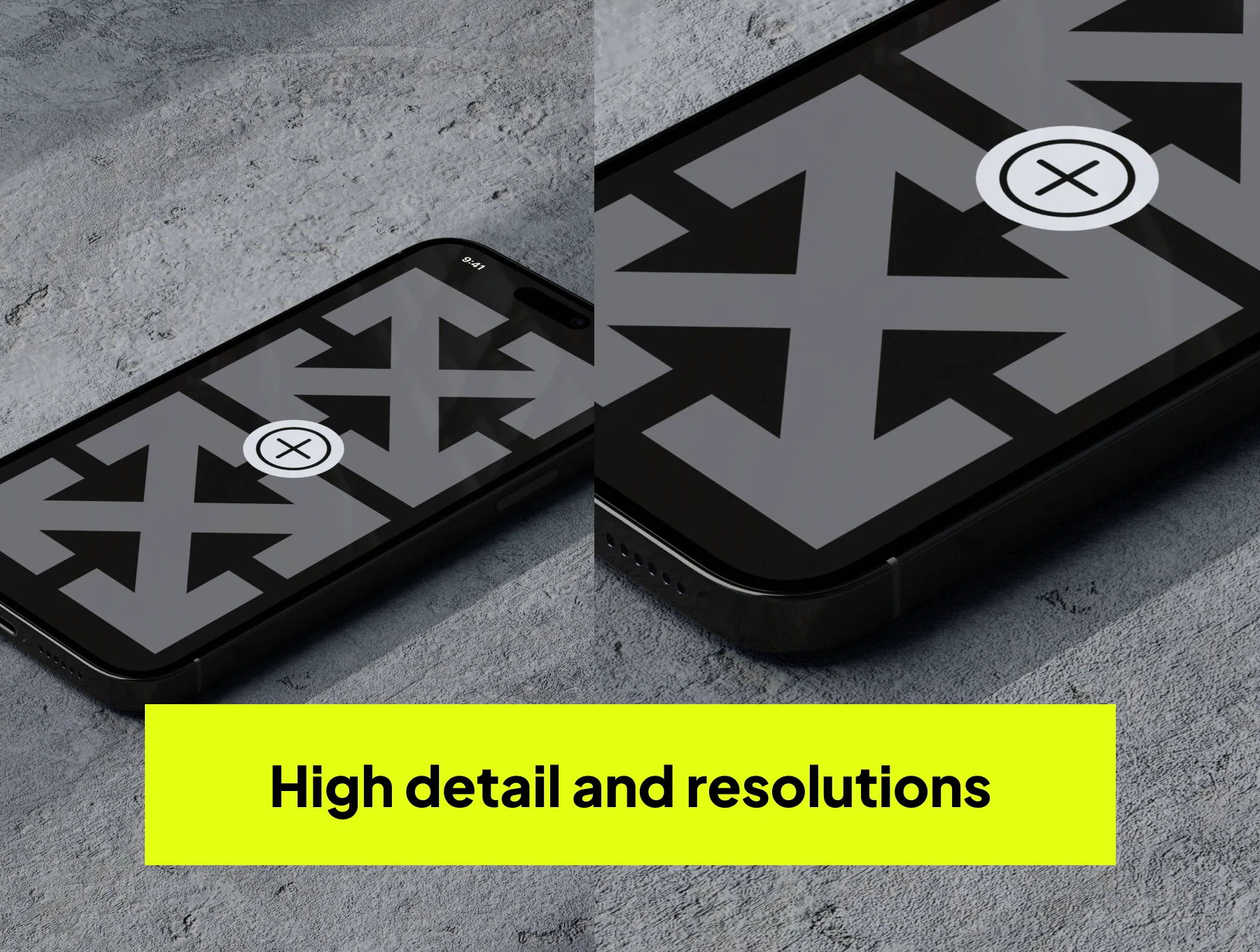 iPhone Concrete Mockups 3