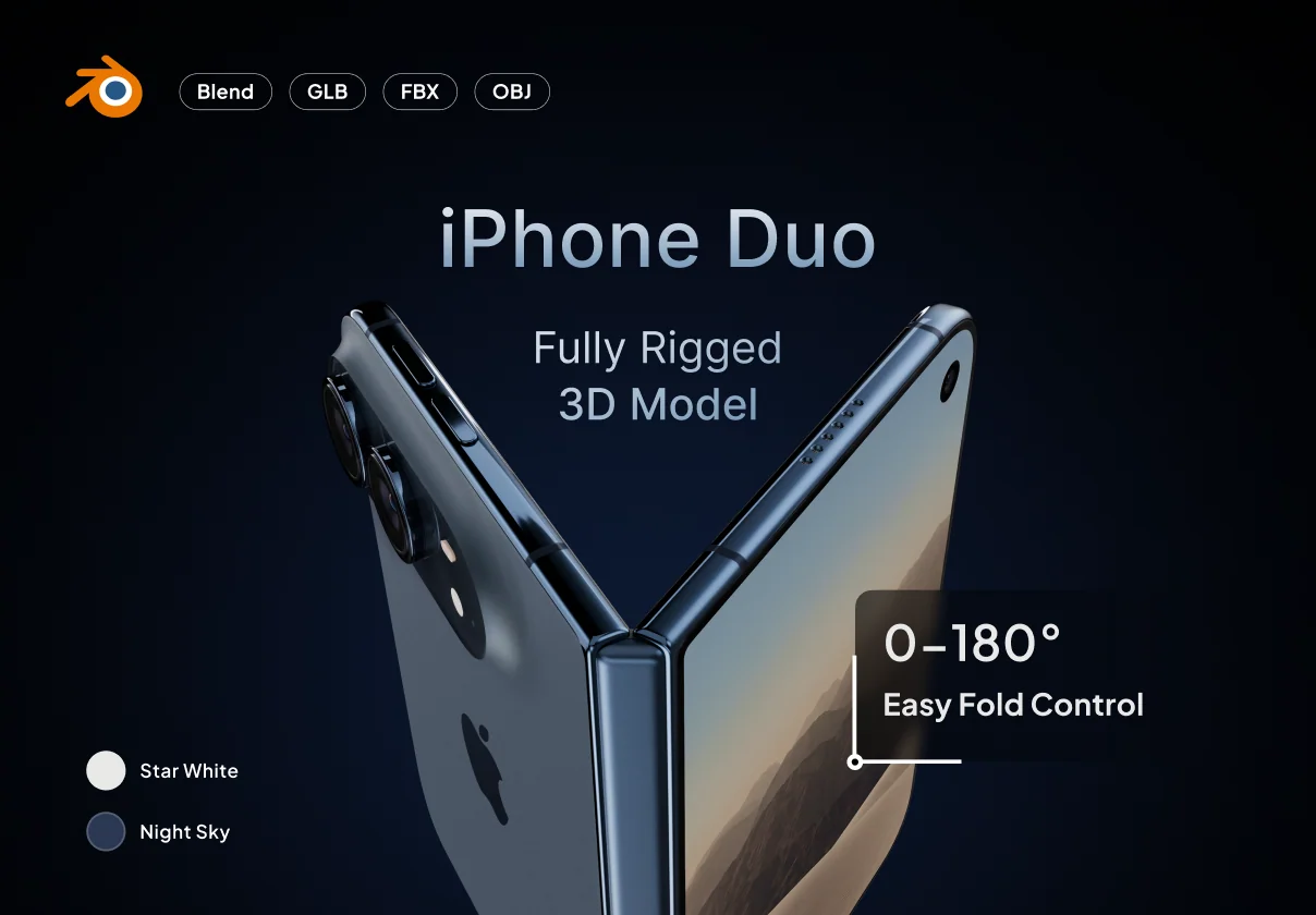 IPhone Duo 3D Model | Blender