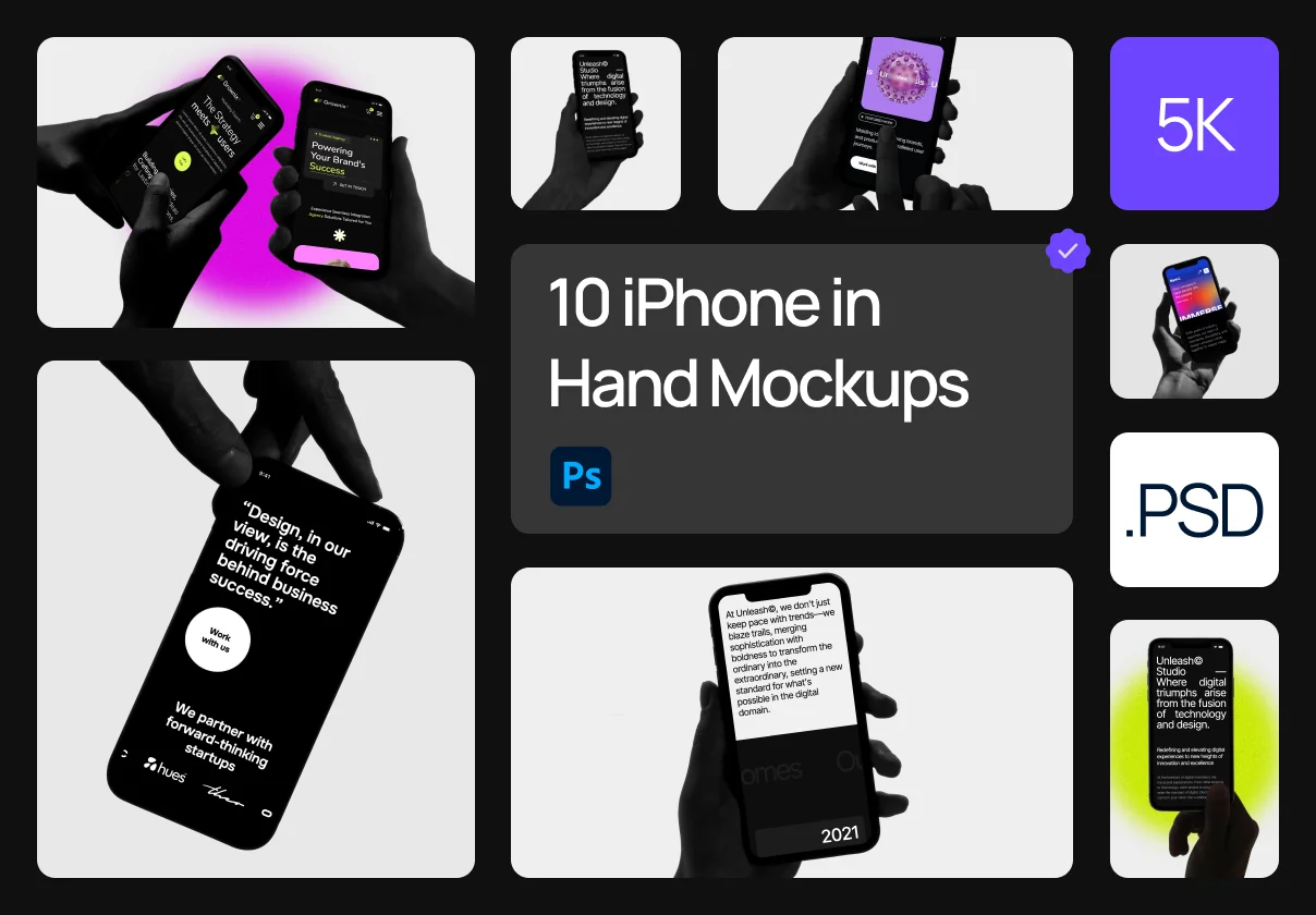 iPhone in Hand Mockups