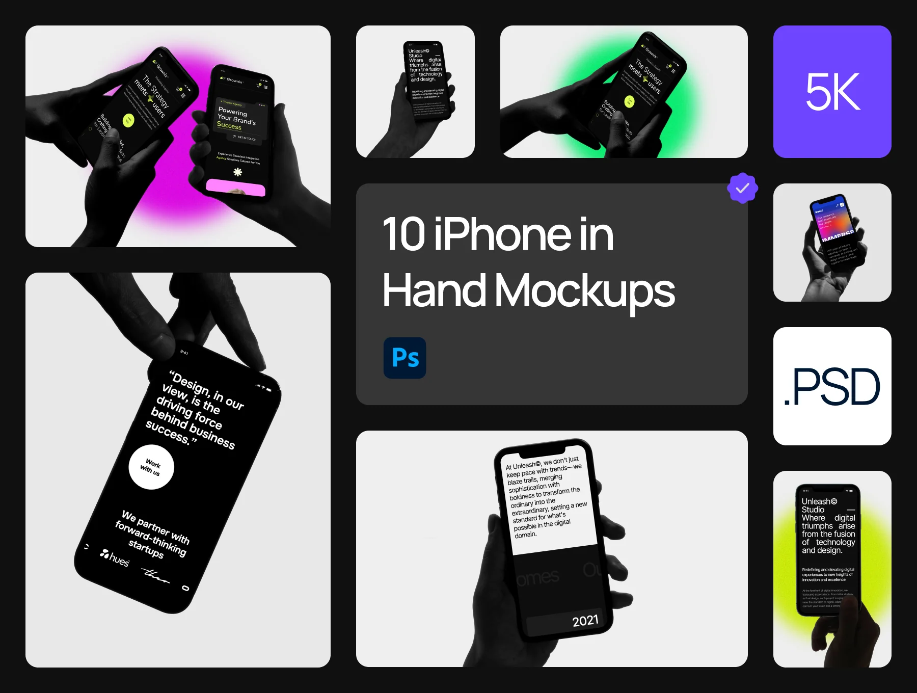 iPhone in Hand Mockups