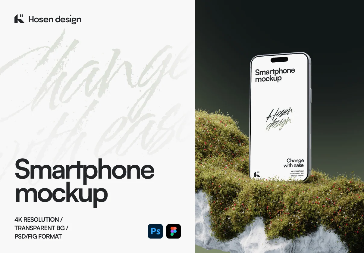 Smartphone Mockup — Nature Scene