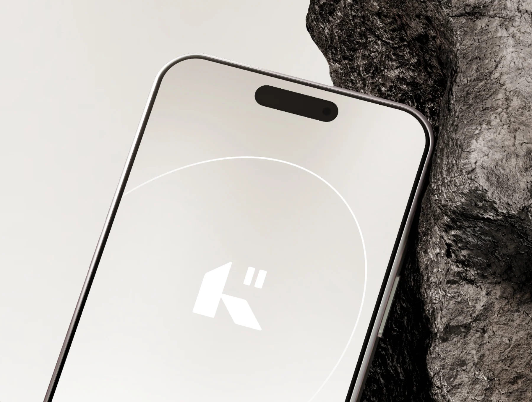 Smartphone Mockup — Stone Scene 2