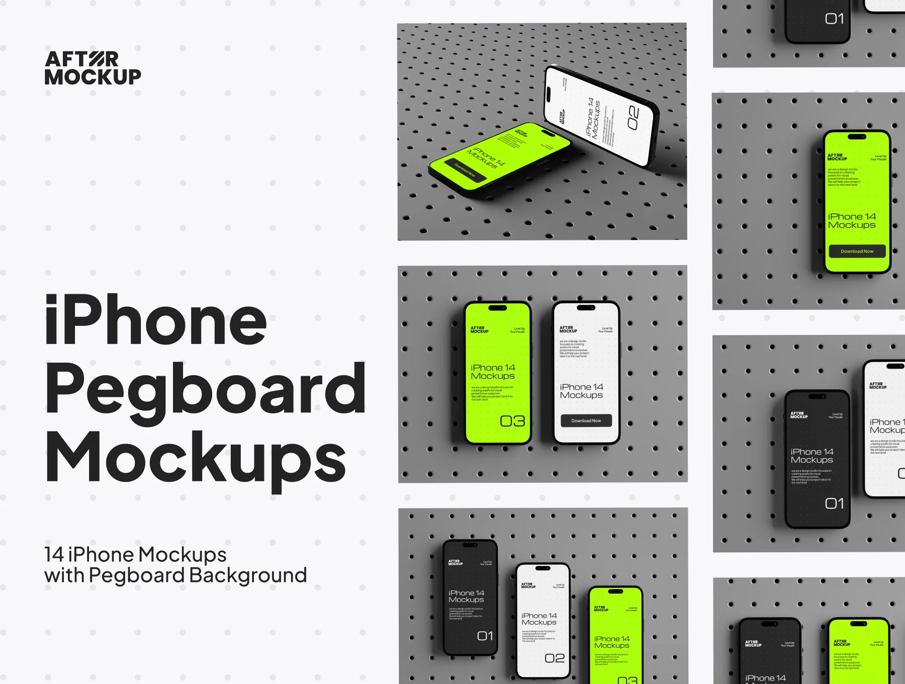 iPhone Pegboard Mockups