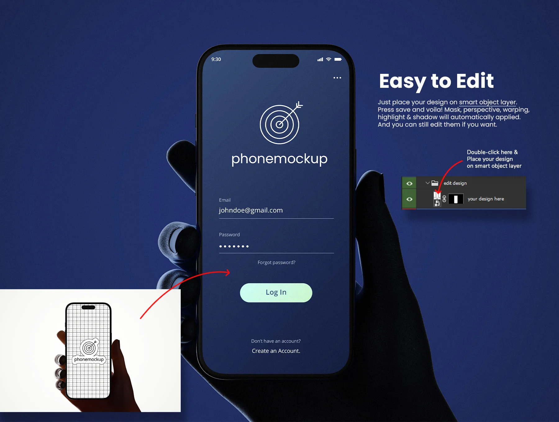 iPhone Pro with Hand Holding Backlight Mockups 3