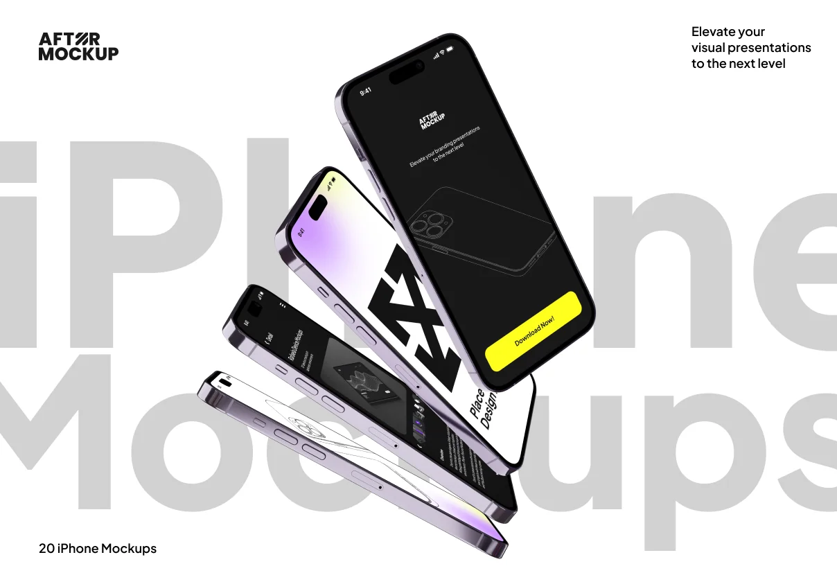 iPhone Vertical Mockups