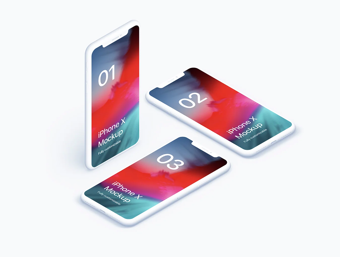 iPhone X Clay 20 Scenes Mockups 9