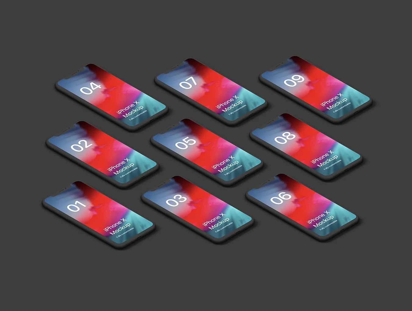 iPhone X Clay 20 Scenes Mockups 8