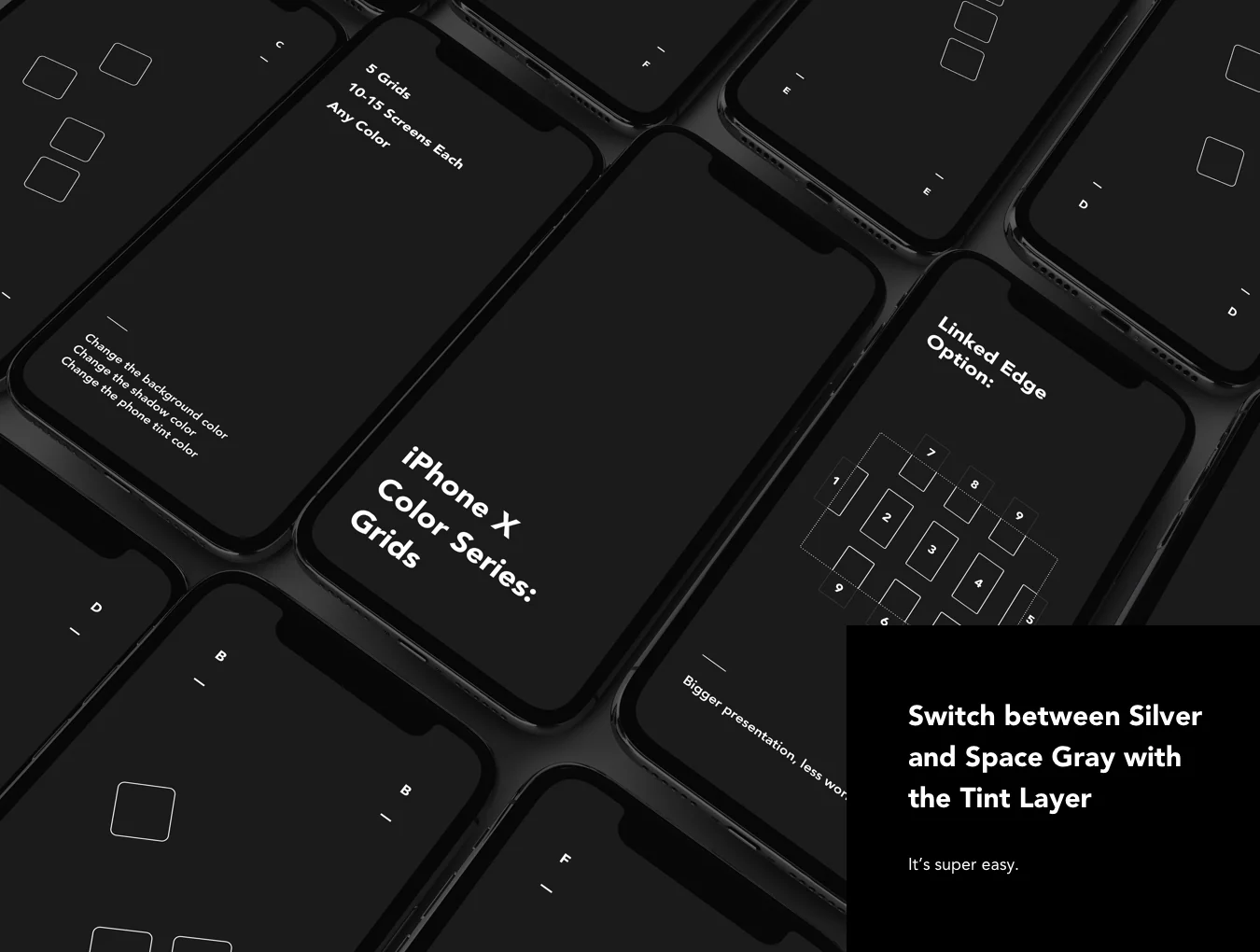 iPhone X Color Series Grids 3