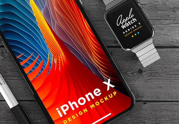 iPhone X Watch Mockup
