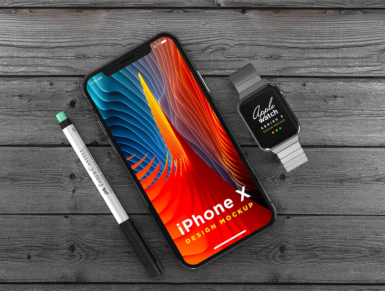 iPhone X Watch Mockup