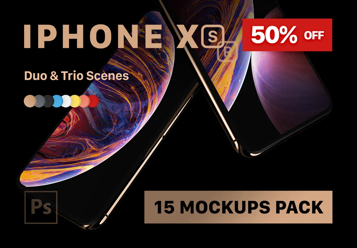 iPhone XS XR 15 Mockups