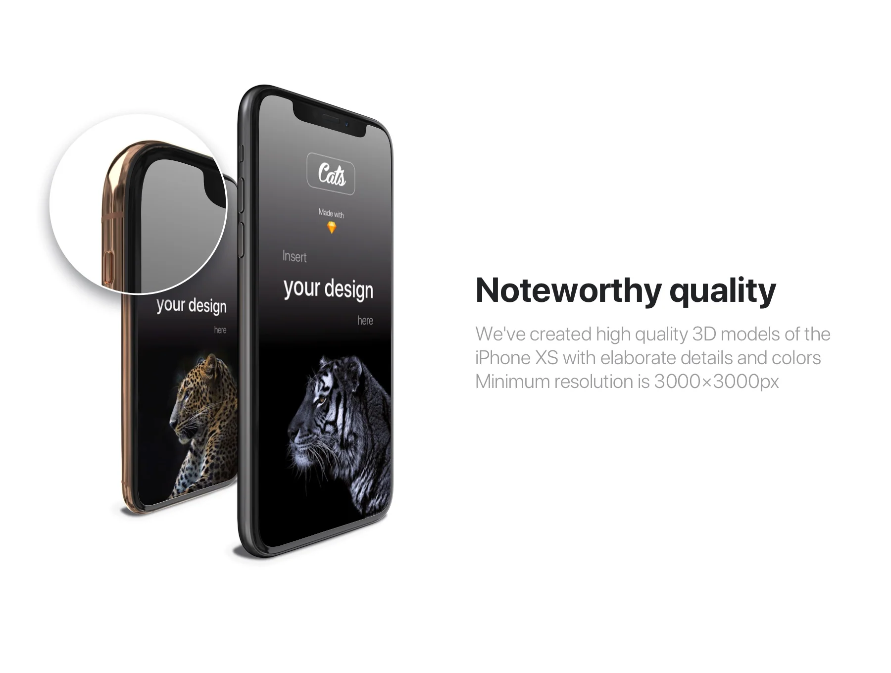 iPhone Xs Mockups - Cheetah 2