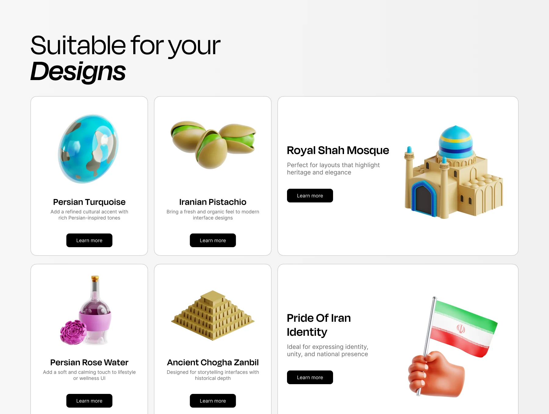 Iran 3D Icon Set 3