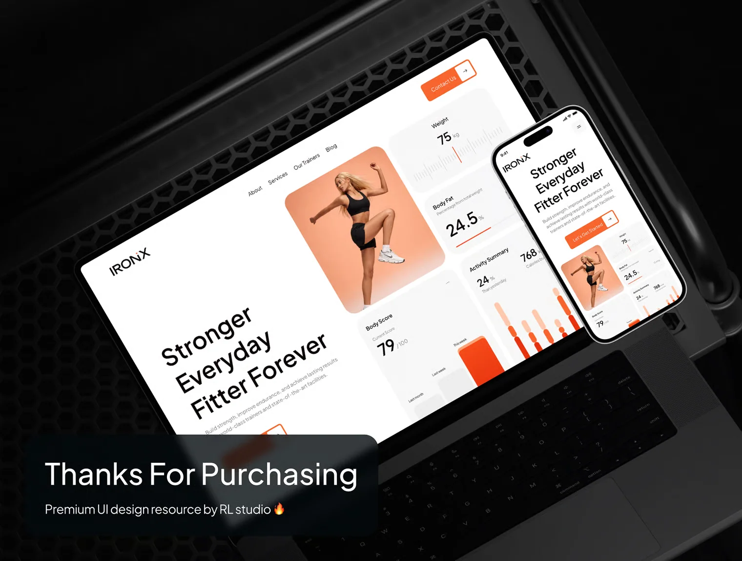 IRONIX - Fitness Workout Website UI Kit 10