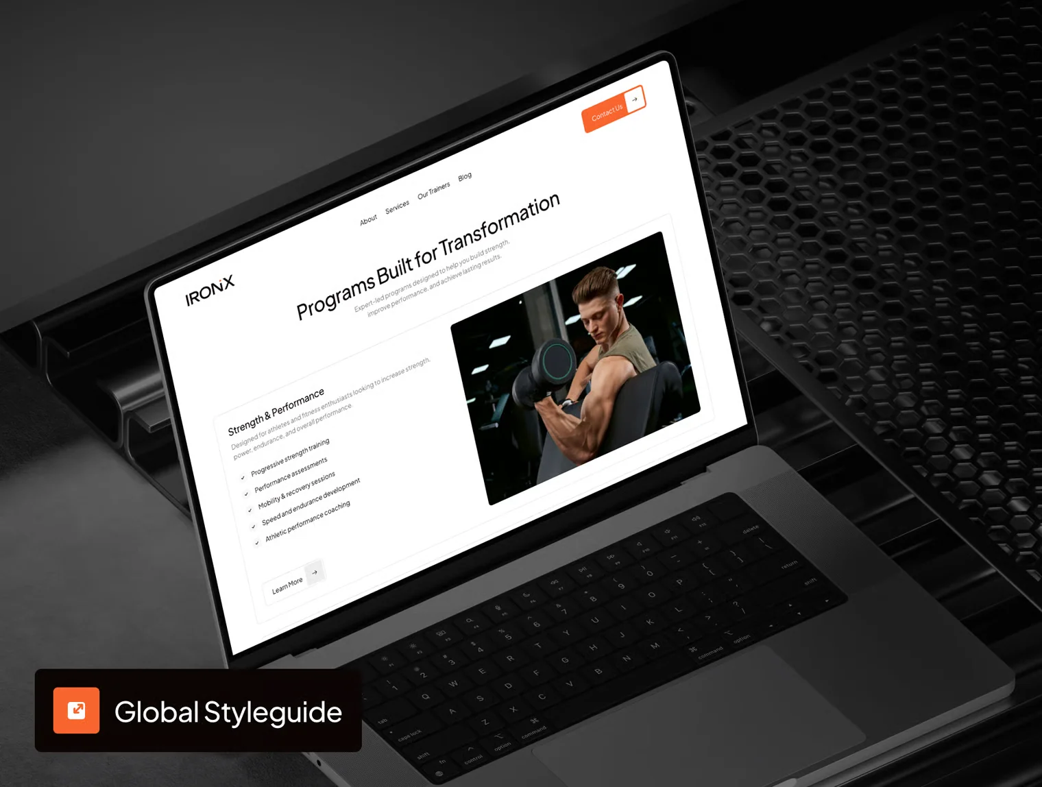 IRONIX - Fitness Workout Website UI Kit 6