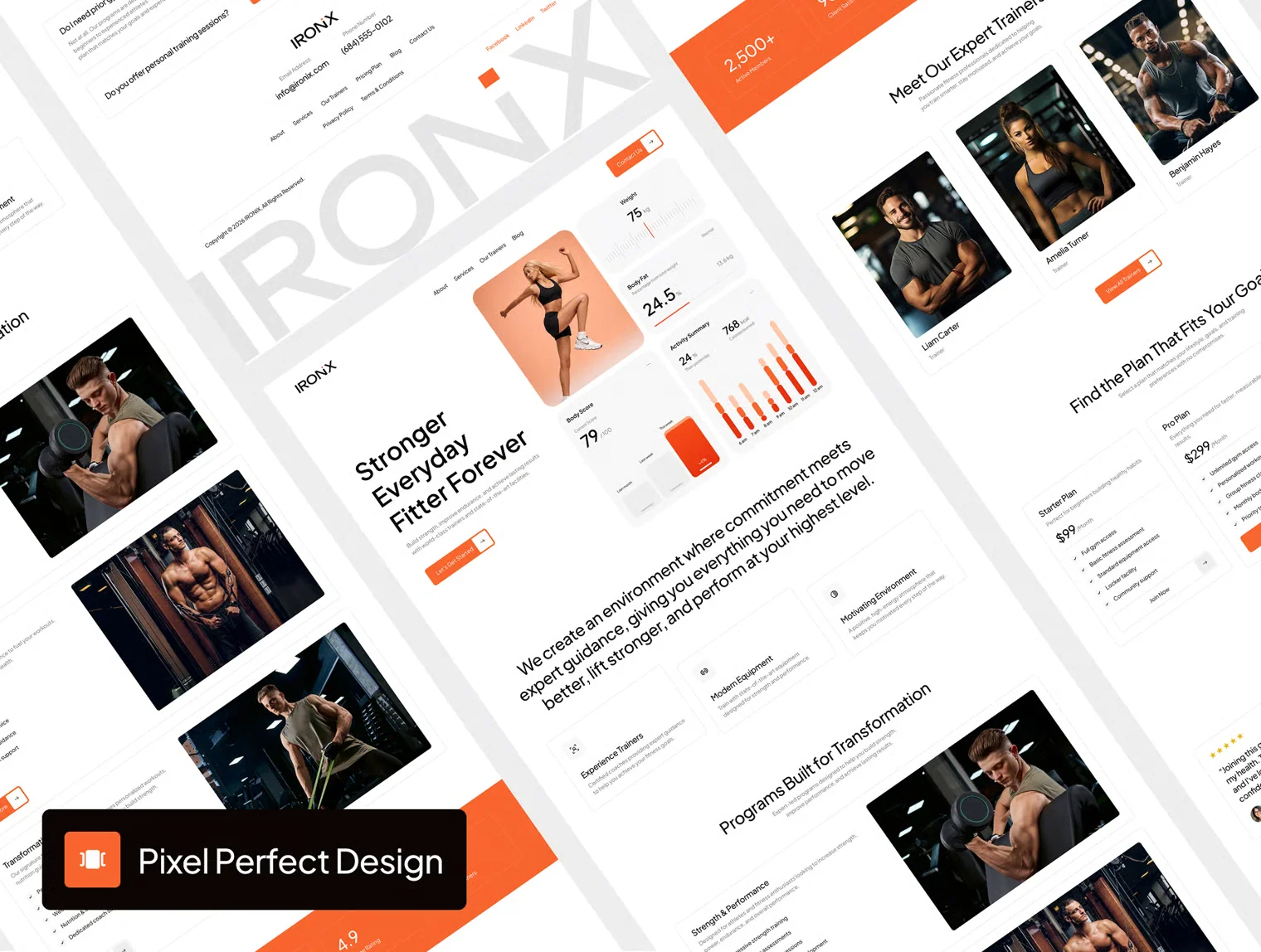 IRONIX - Fitness Workout Website UI Kit 7