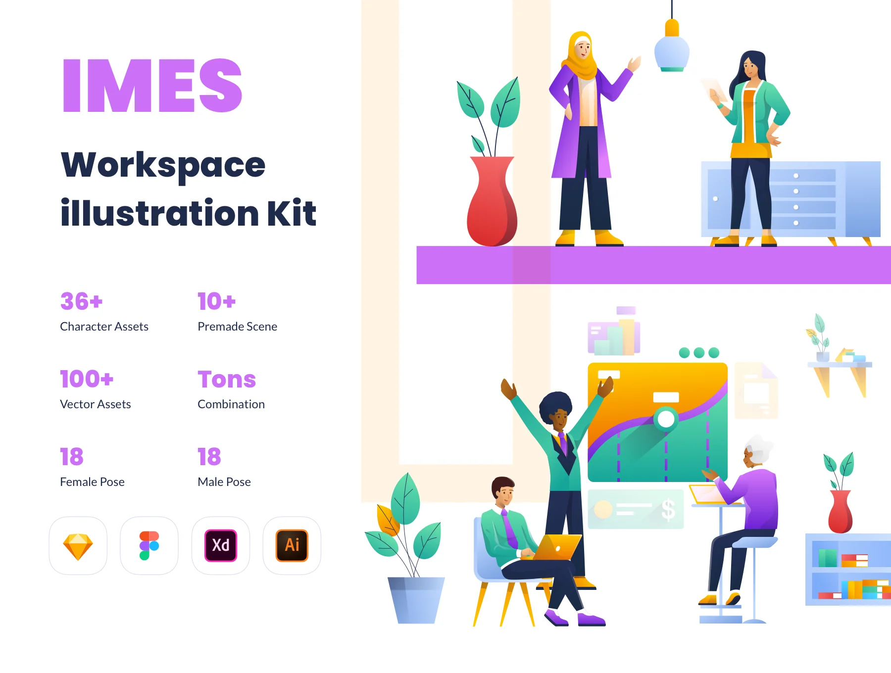 IMES Workspace Illustration Set