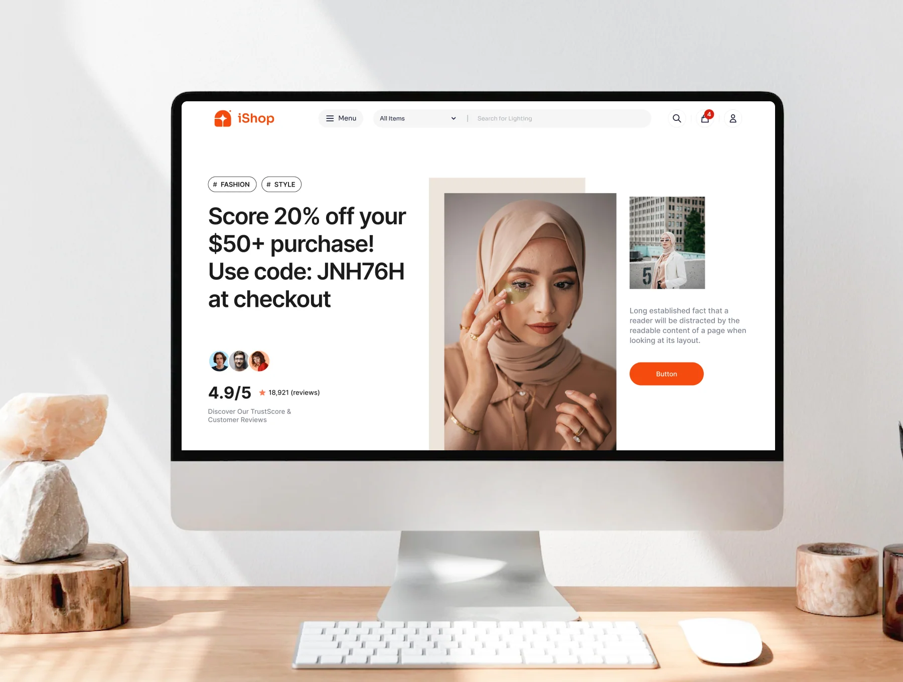 iShop eCommerce Website UI Kit 3