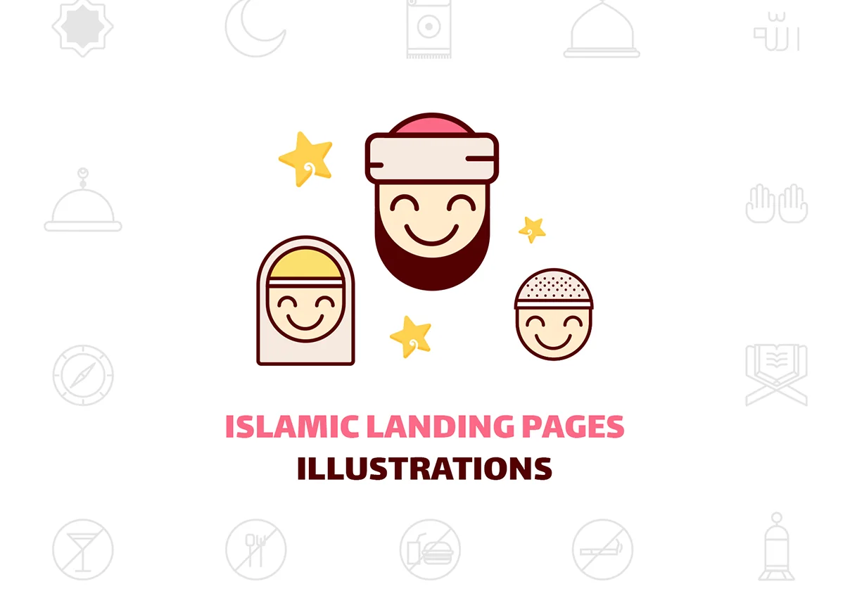 Islamic Landing Page Illustration