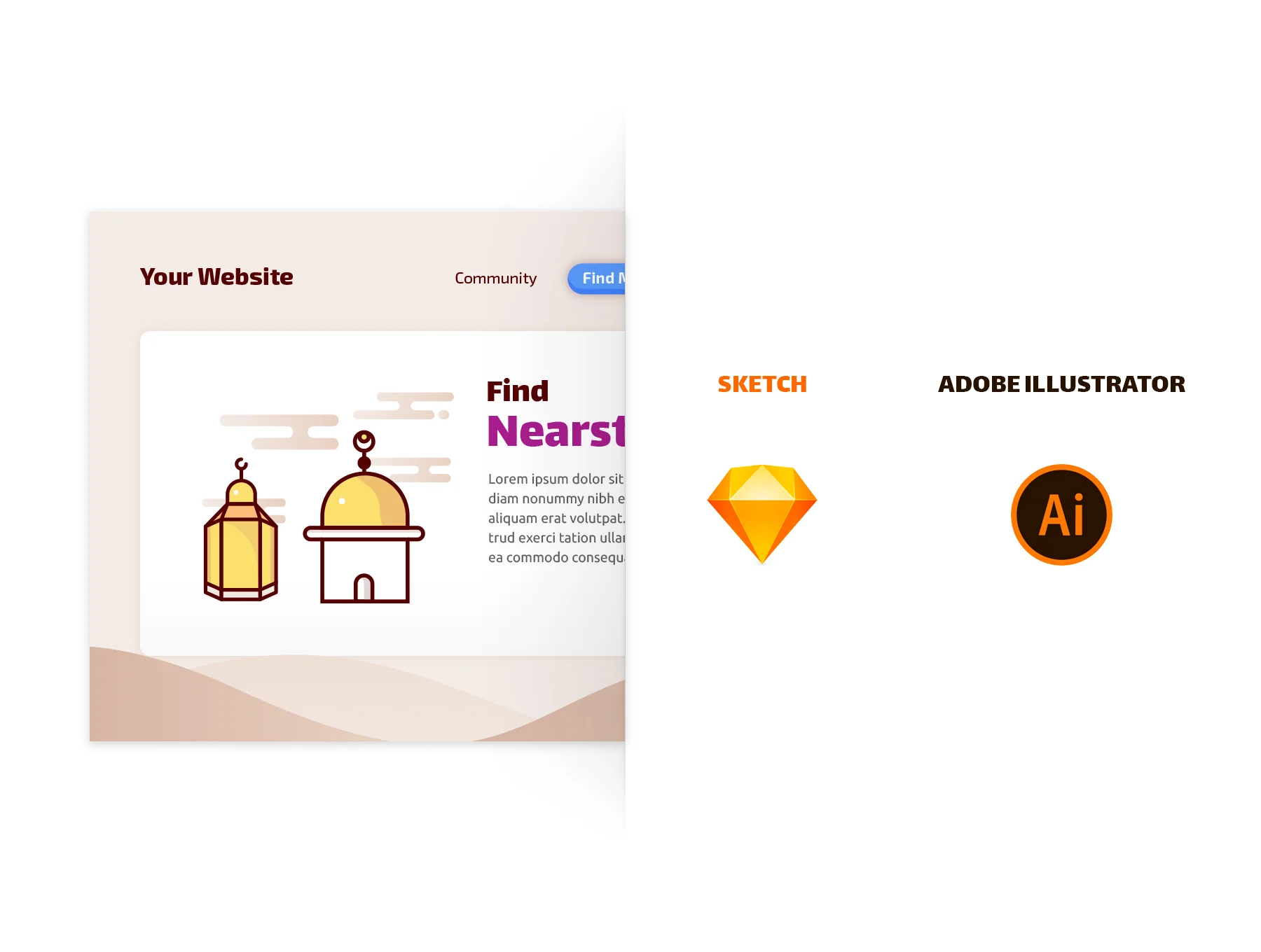 Islamic Landing Page Illustration 3