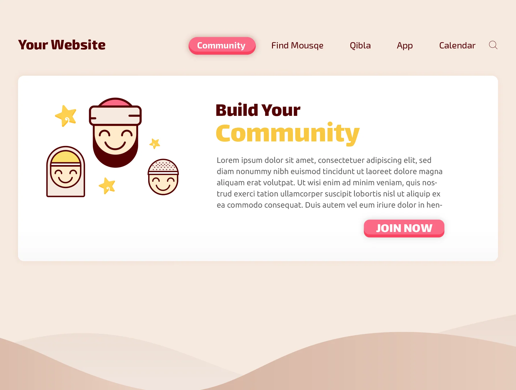Islamic Landing Page Illustration 4